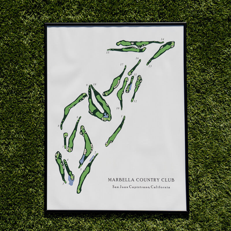 Framed Custom Map by Golf Daddy