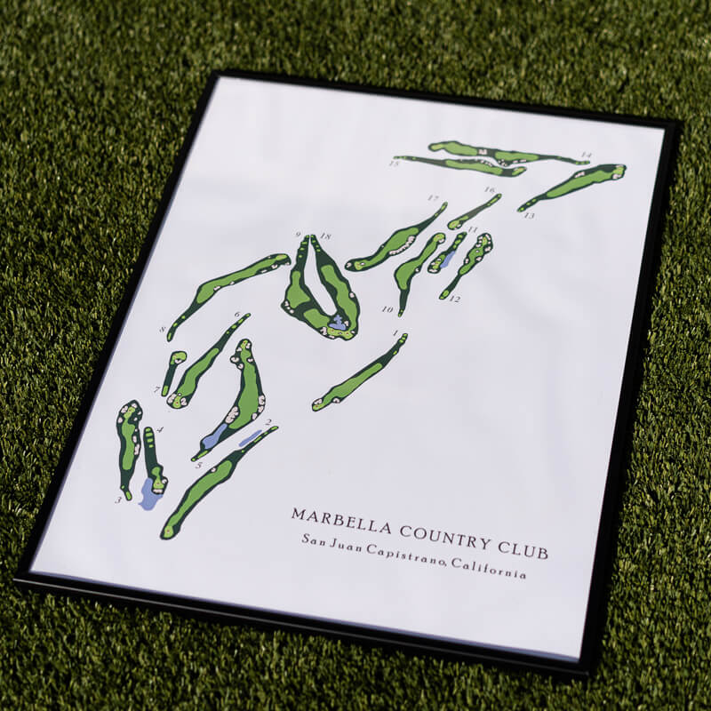 Framed Custom Map by Golf Daddy