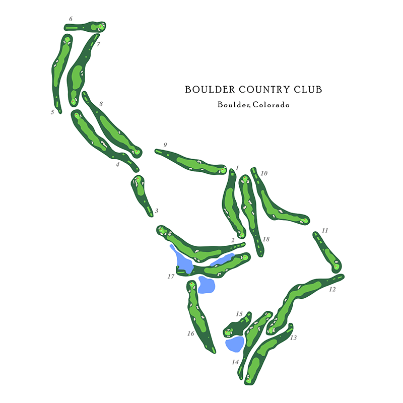Framed Custom Map by Golf Daddy